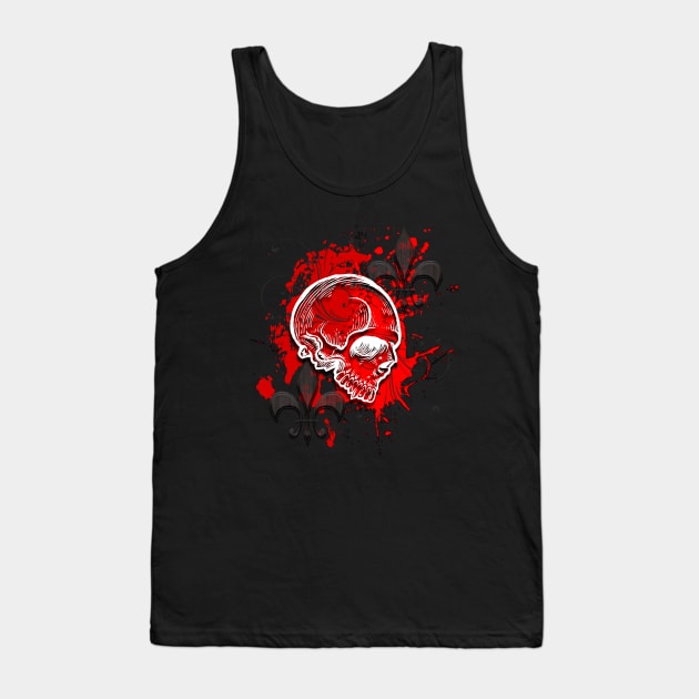 Vampire Skull Tank Top by CDFRandomosity